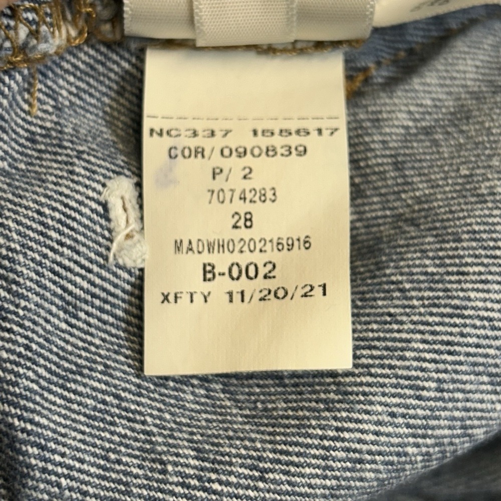 Madewell Balloon Jeans High Rise Cropped Greene Wash Workwear Edition Size‎ 28 - Picture 12 of 12